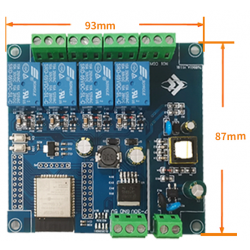 Moduł przekaźnika 4-kanałowy WiFi Bluetooth płytka rozwojowa AC220V/DC5-30V ESP32